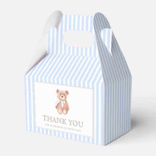 Teddybjörn Pojke Klassisk Baby Shower  Presentaskar (Baksidan Sidan)