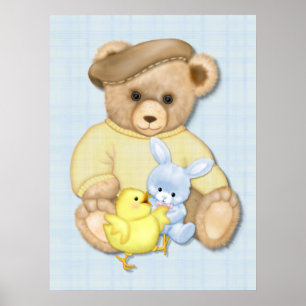 Teddybjörn Pojke Leksaksrum Leka Poster