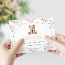 Teddybjörn, Rosa Band, Rosa Blommor, Bebisens Förs