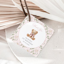 Teddybjörn, Rosa Band, Rosa Blommor, Första Födels