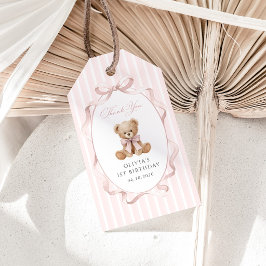 Teddybjörn, Rosa Slöja, Rosa Ränder, Första Födels Presentetikett
