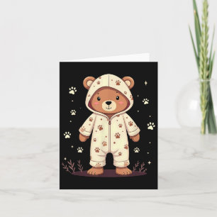 Teddybjörn som bär pyjamas kort