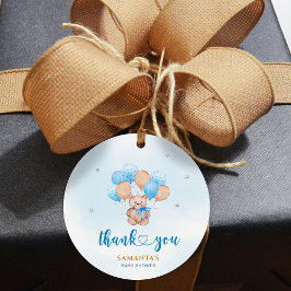 Teddybjörn Tack Baby Shower Gåvor Etiketter