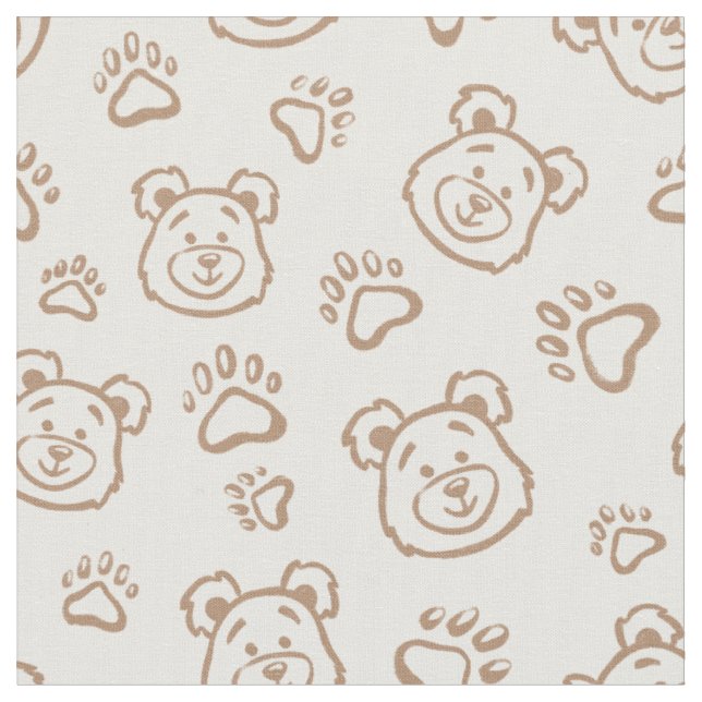 Teddybjörn Tassboho Pojke Bebis Neutral Beige Tyg (Närbild)