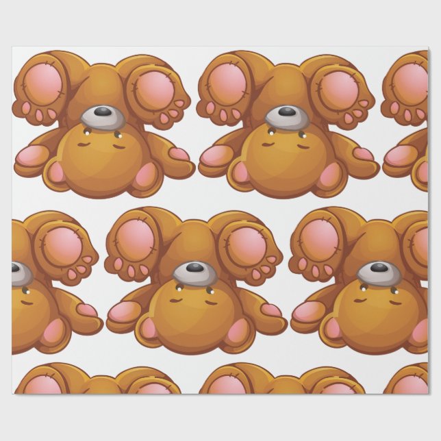 Teddybjörn Upp och Ner Presentpapper (Platt)