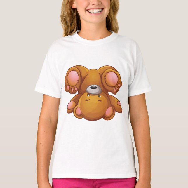 Teddybjörn Upp och Ner T Shirt (Framsida)