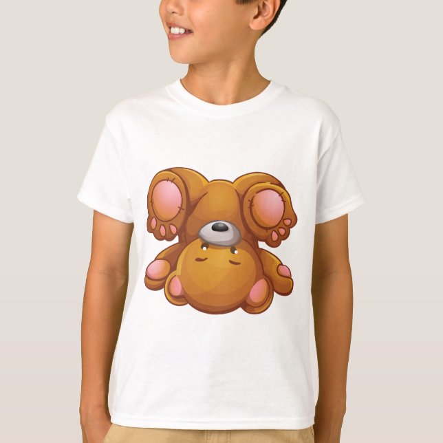 Teddybjörn Upp och Ner T Shirt (Framsida)