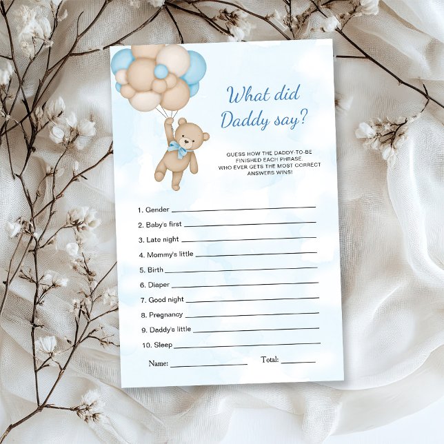 Teddybjörn Vad sa pappa? Lek (Skapare uppladdad)