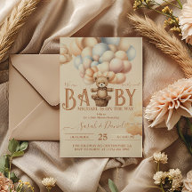 Teddybjörnballonger Knappast Väntar Baby Shower