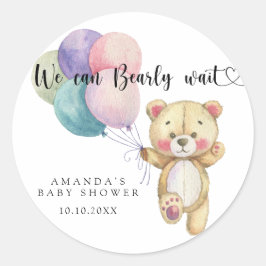 Teddybjörnballonger - vi kan knappt vänta runt klistermärke