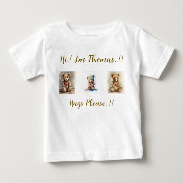 Teddybjörnens födelsedagsfest t shirt (Framsida)