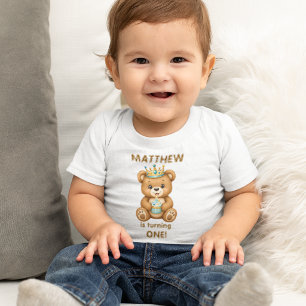 Teddybjörnprinsens 1-årsdag Personlig Tröja