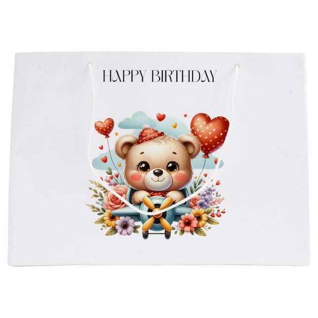Teddybjörnspilot födelsedag (Framsidan)