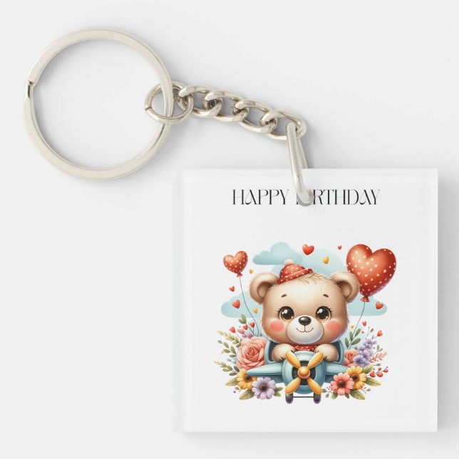 Teddybjörnspilot födelsedag (Framsidan)