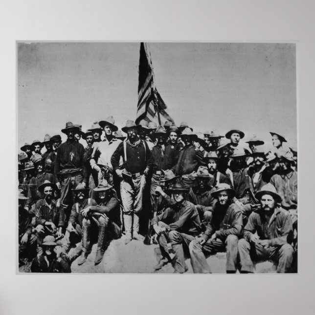 Teddy's Colts Teddy Roosevelt Rough Riders 1898 Poster (Framsidan)