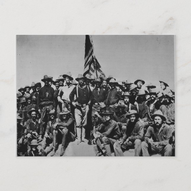Teddy's Colts Teddy Roosevelt Rough Riders 1898 Vykort (Framsida)