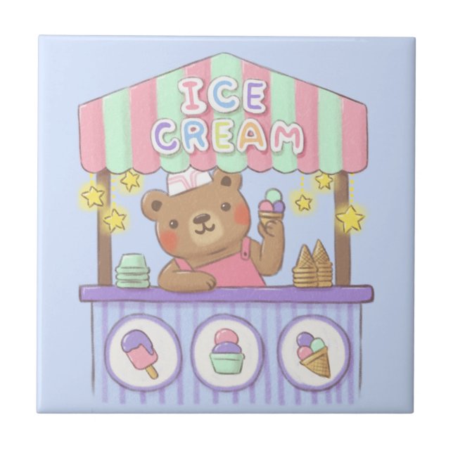 Teddy's Glassbar Kakelplatta (Framsidan)