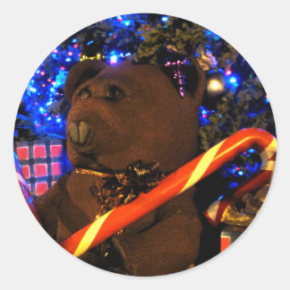 Teddys jul I Runt Klistermärke