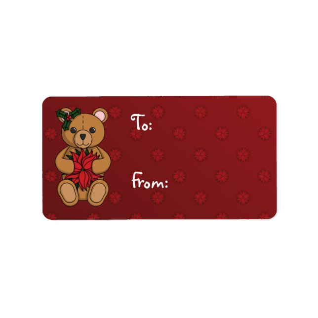 Teddy's presentetikett adressetikett (Framsidan)