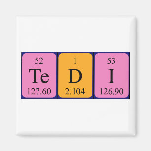 Tedi periodiskt bord namn magnet