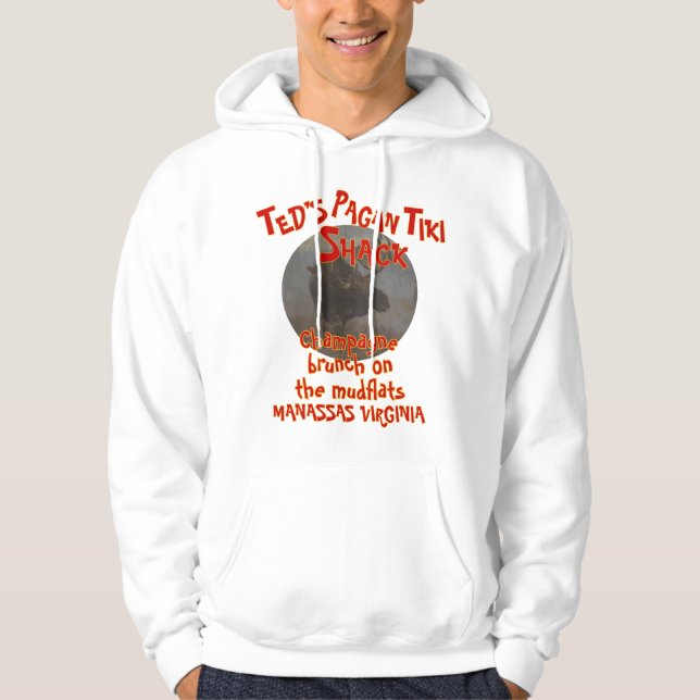 TED'S PAGAN TIKI SHACK MANASSAS VIRGINIA HOODIE (Framsida)
