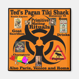 Ted's Pagan Tiki Shack Primitive Mating Rituals Magnet
