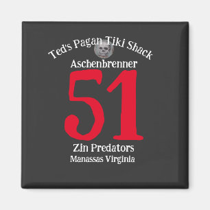 Teds Pagan Tiki Shack Zin Predators Manassas VA Magnet