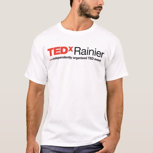 TEDx mer regnig manar T-tröja för vit T-shirt (Framsida)