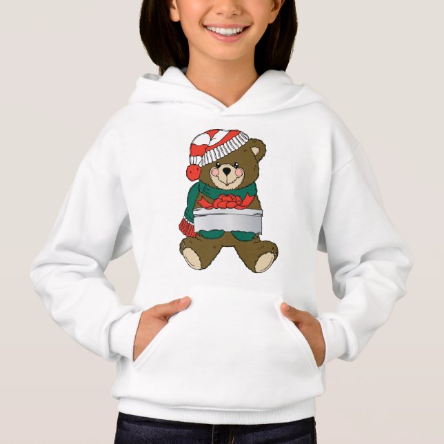 TEDY-Girl's Pullover Hoodie T Shirt (Framsida)
