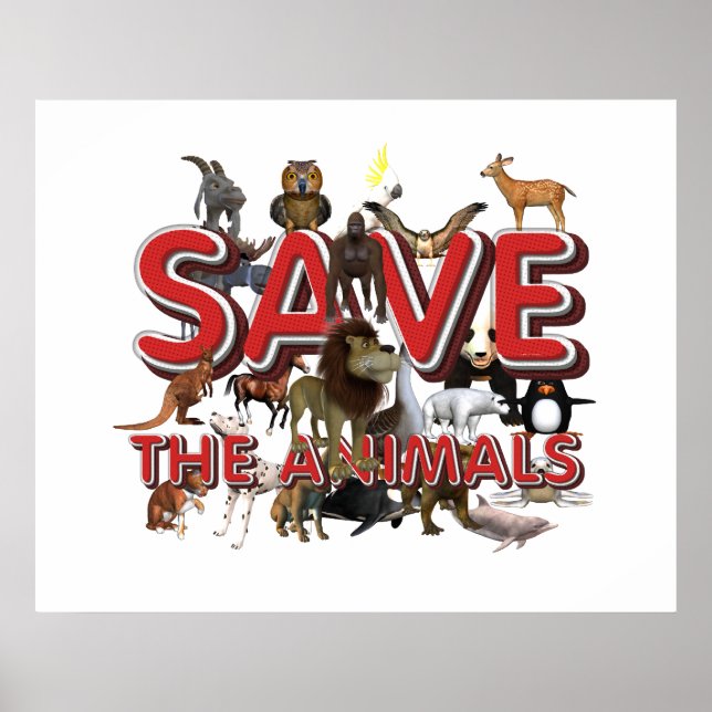 TEE Animals Spara Poster (Framsidan)