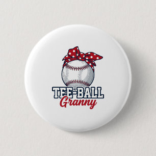 Tee Ball Mormor Baseballbåge Vintage T-Shirt_1 Knapp
