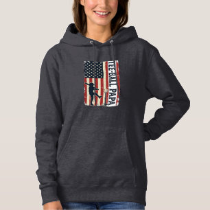 Tee Ball Pappa Amerikansk Flagga Vintage T-Shirt D