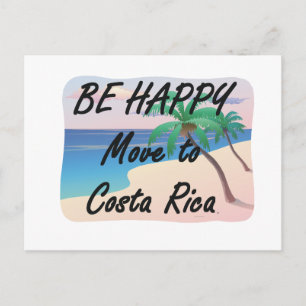 TEE BE Lycklig Costa Rica Vykort
