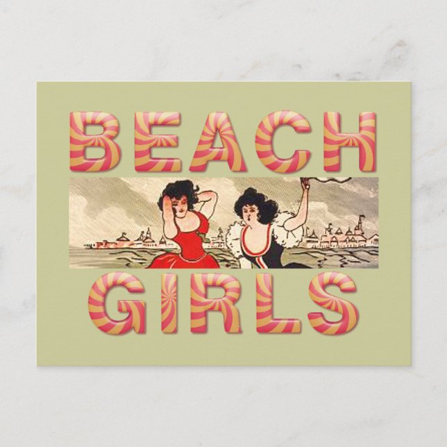 TEE Beach Girls-regeln i världen Vykort (Framsida)
