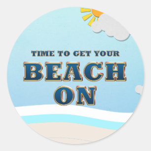 TEE Beach på Runt Klistermärke