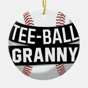 Tee-Boll Granny Teeball Grandma Julgransprydnad Keramik