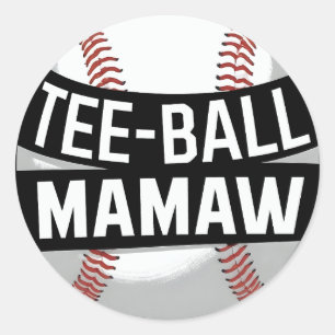 Tee-Boll Mamaw Funny Teeball Grandma Runt Klistermärke