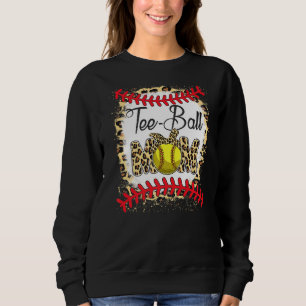 Tee Boll Mamma Softball Leopard Bleached Mor Da