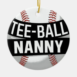 Tee-Boll Nanny Funny Teeball Grandma Julgransprydnad Keramik