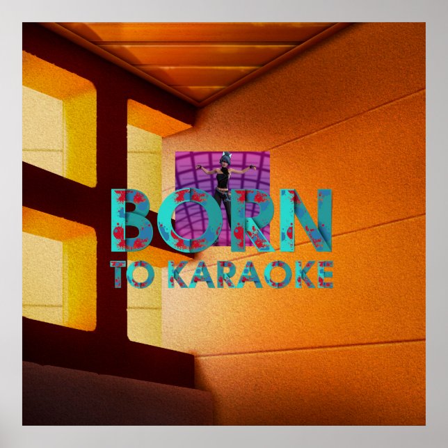 TEE Born to Karaoke Poster (Framsidan)