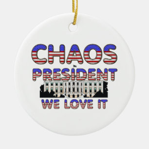 TEE Chaos President, vi Kärlek den Julgransprydnad Keramik