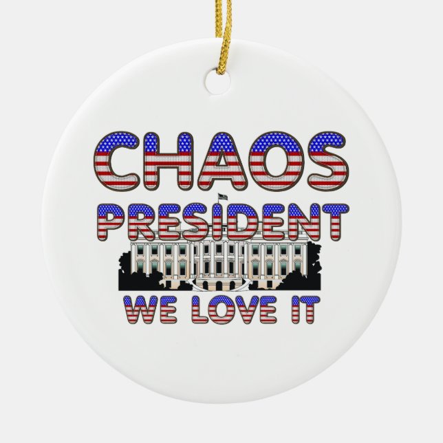 TEE Chaos President, vi Kärlek den Julgransprydnad Keramik (Framsidan)