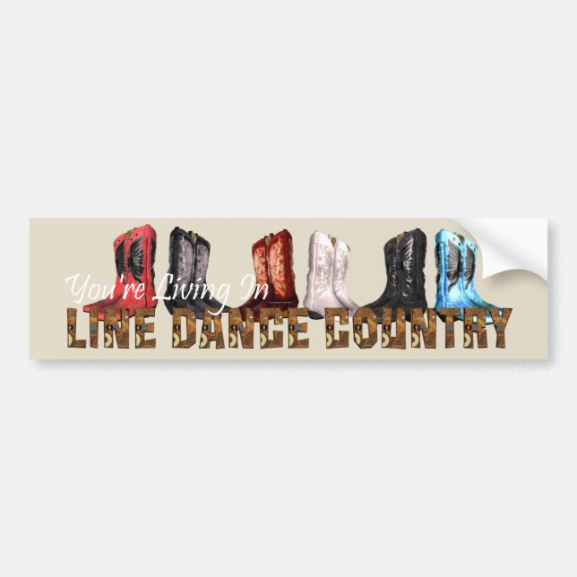 TEE Country Line Dance Bildekal (Framsidan)