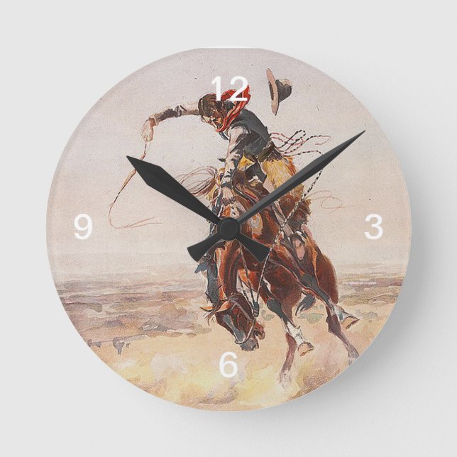 TEE Cowboy Life Rund Klocka (Framsida)