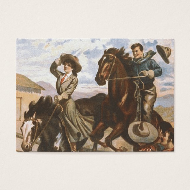 TEE Cowgirl Old school Visitkort (Framsidan)