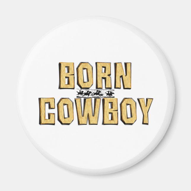TEE Född Cowboy Magnet (Framsidan)