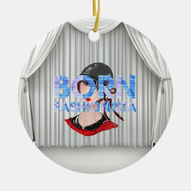 TEE Född Fashionista Ornament (Framsidan)