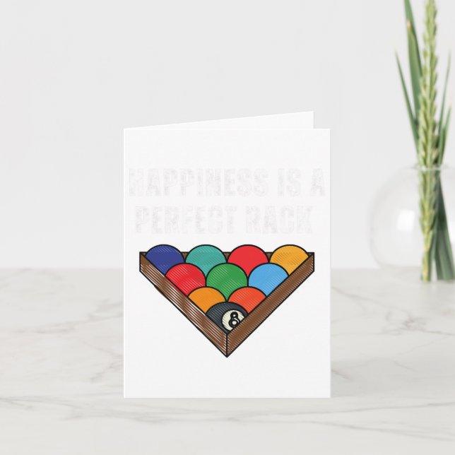 Tee för Bassäng Perfekt Rack Billiards Kort (Framsida)