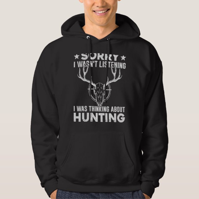 Tee for Bow and Rifle Hjort Hunters Hunters Hoodie (Framsida)
