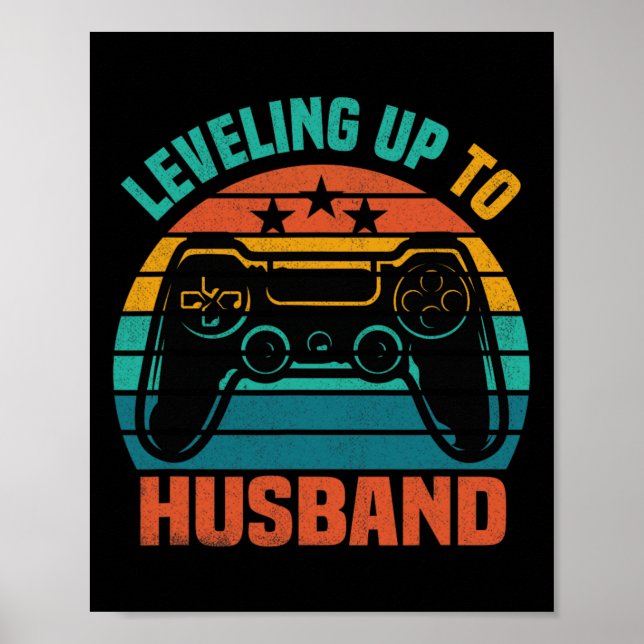 Tee for Groom Video Game Älskare Poster (Framsidan)